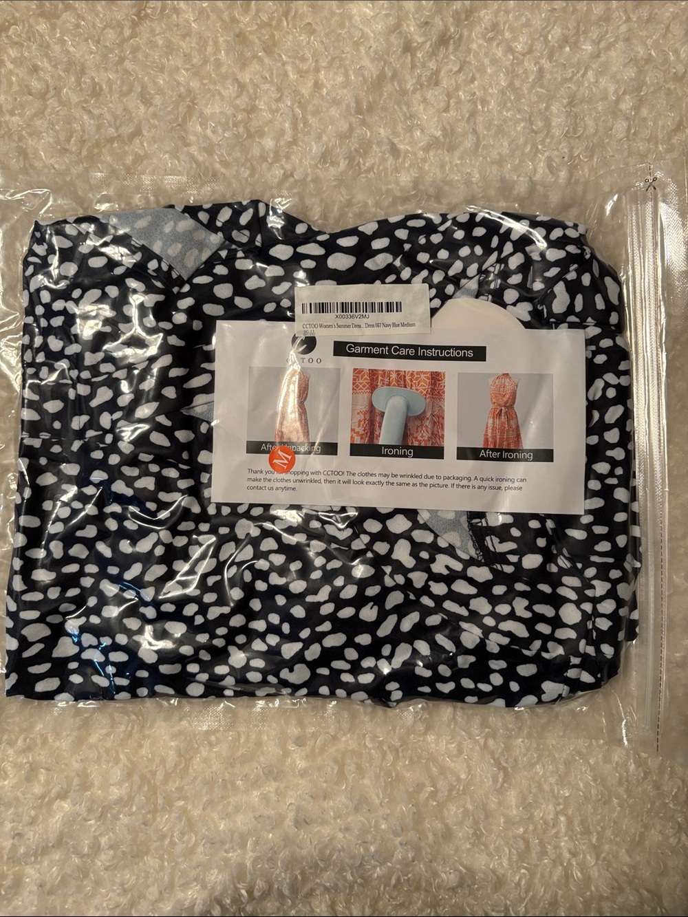 Navy Blue and White Spot Midi Dress - Classic Polka Dot Shift